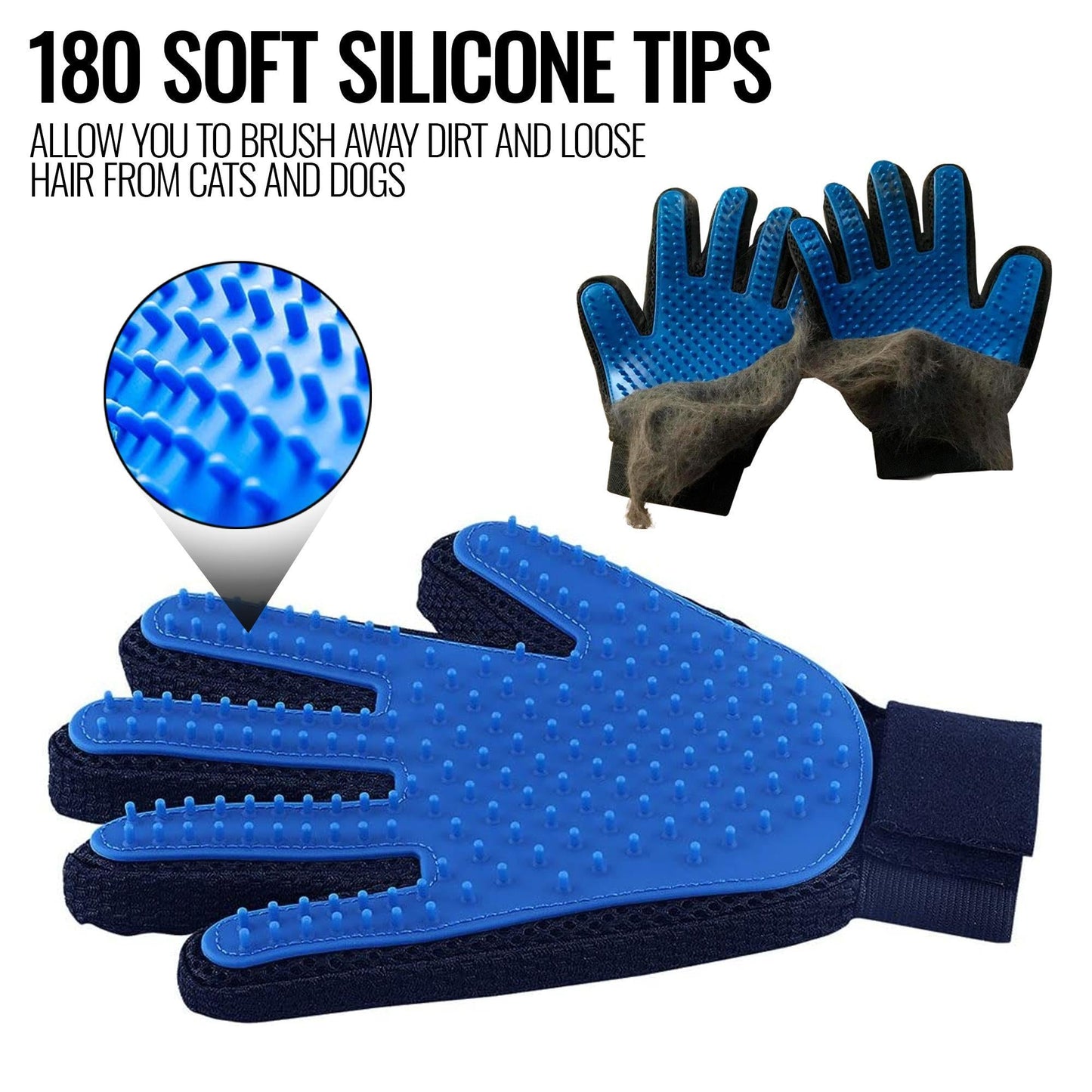 Pet Grooming Gloves – Deshedding Brush Mitt