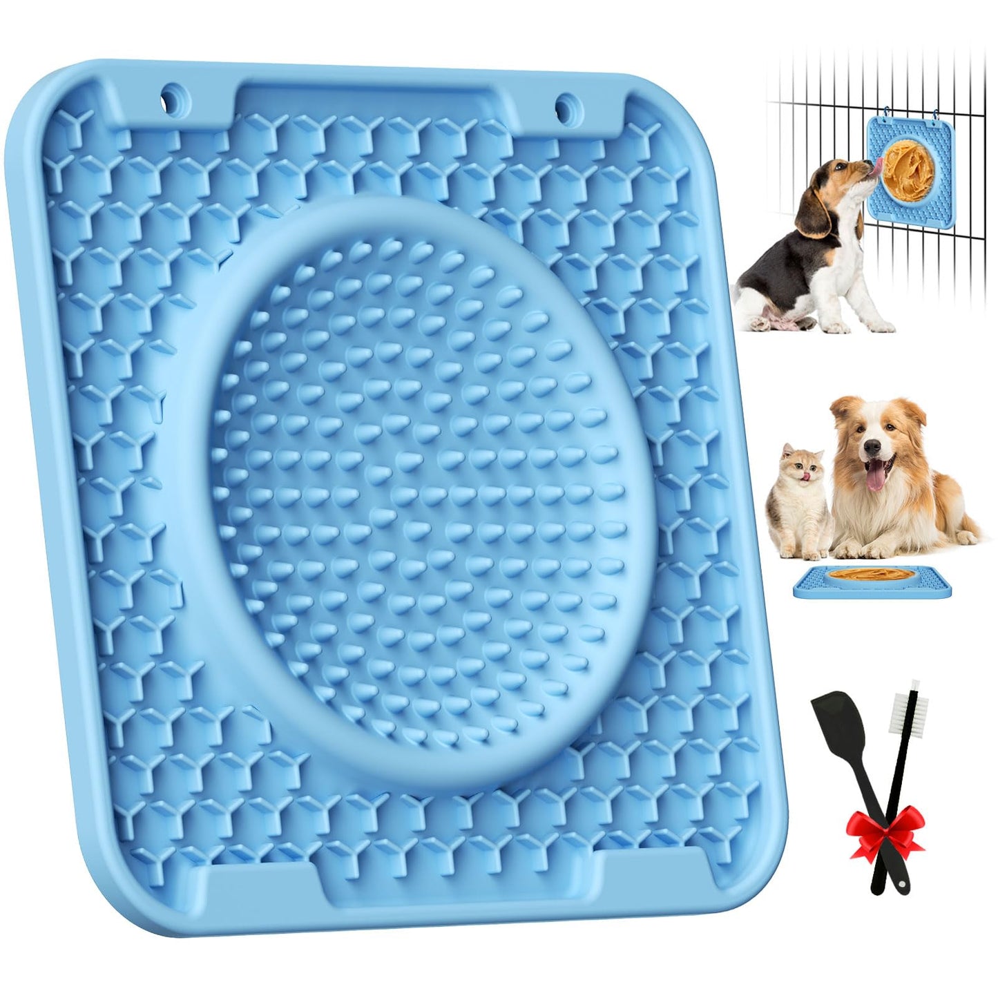 HOSGOT Dog Lick Mat – BPA-Free 3-in-1 Slow Feeder