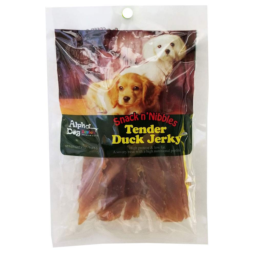 Dog Jerky Treats Soft Chewy Healthy Delicious Duck and Chicken Series (Tender Duck Slices 4oz (Pack of 1))