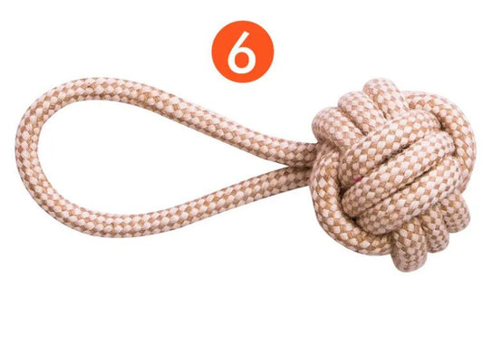 Cotton Hemp Dog Toy Set – natural eco-friendly chew and tug toys for dogs"