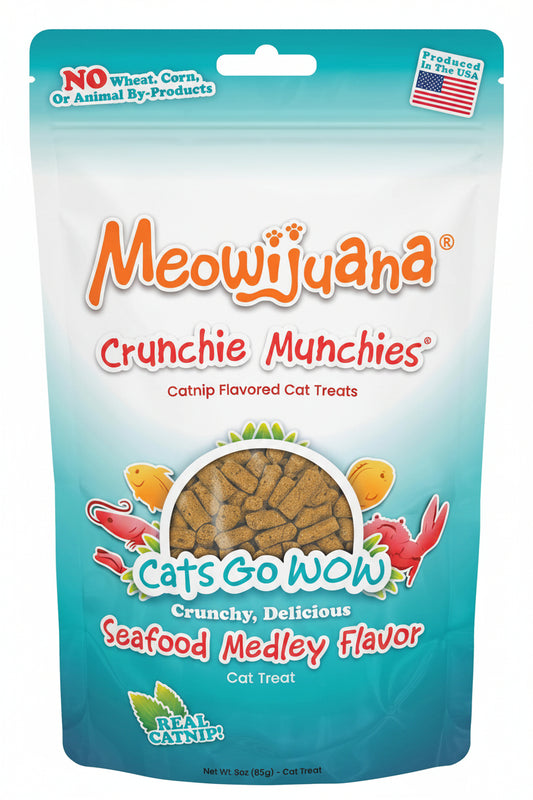 Meowijuana Crunchie Munchie Catnip Treats – Seafood Medley